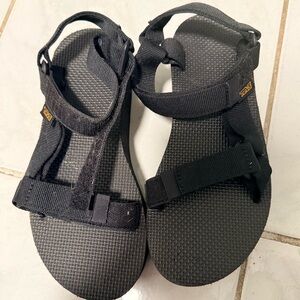 Teva Black Adjustable Strap Sandals